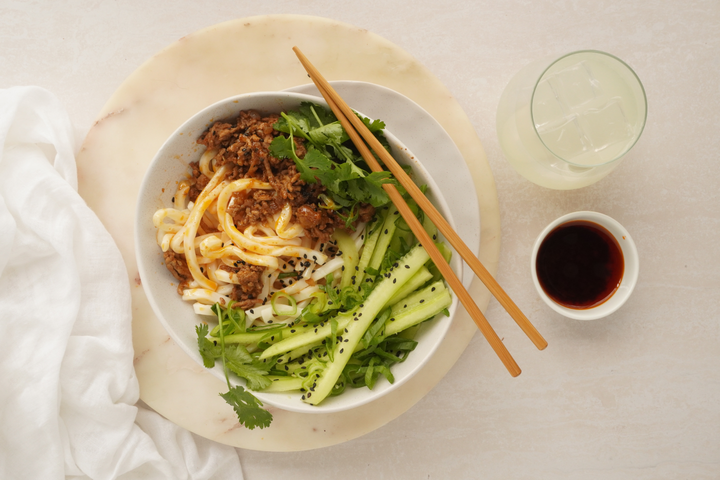 Pork Ja-Ja men with Wokka Udon Noodles