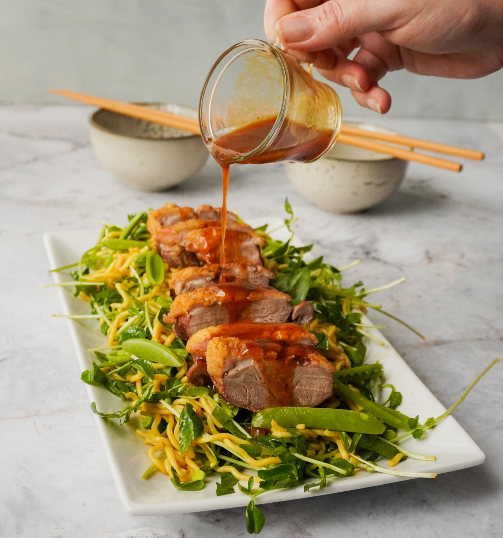 Warm Duck Salad with Wokka Singapore Noodles