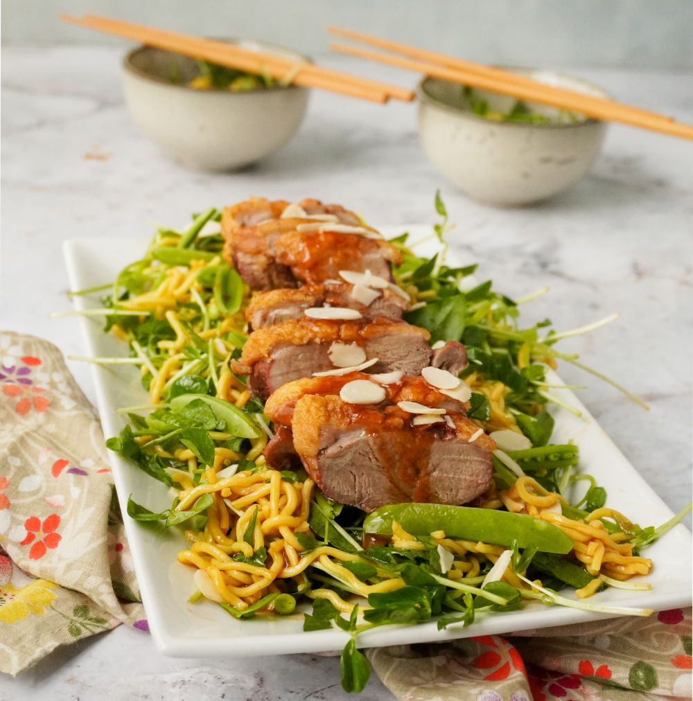 Warm Duck Salad with Wokka Singapore Noodles