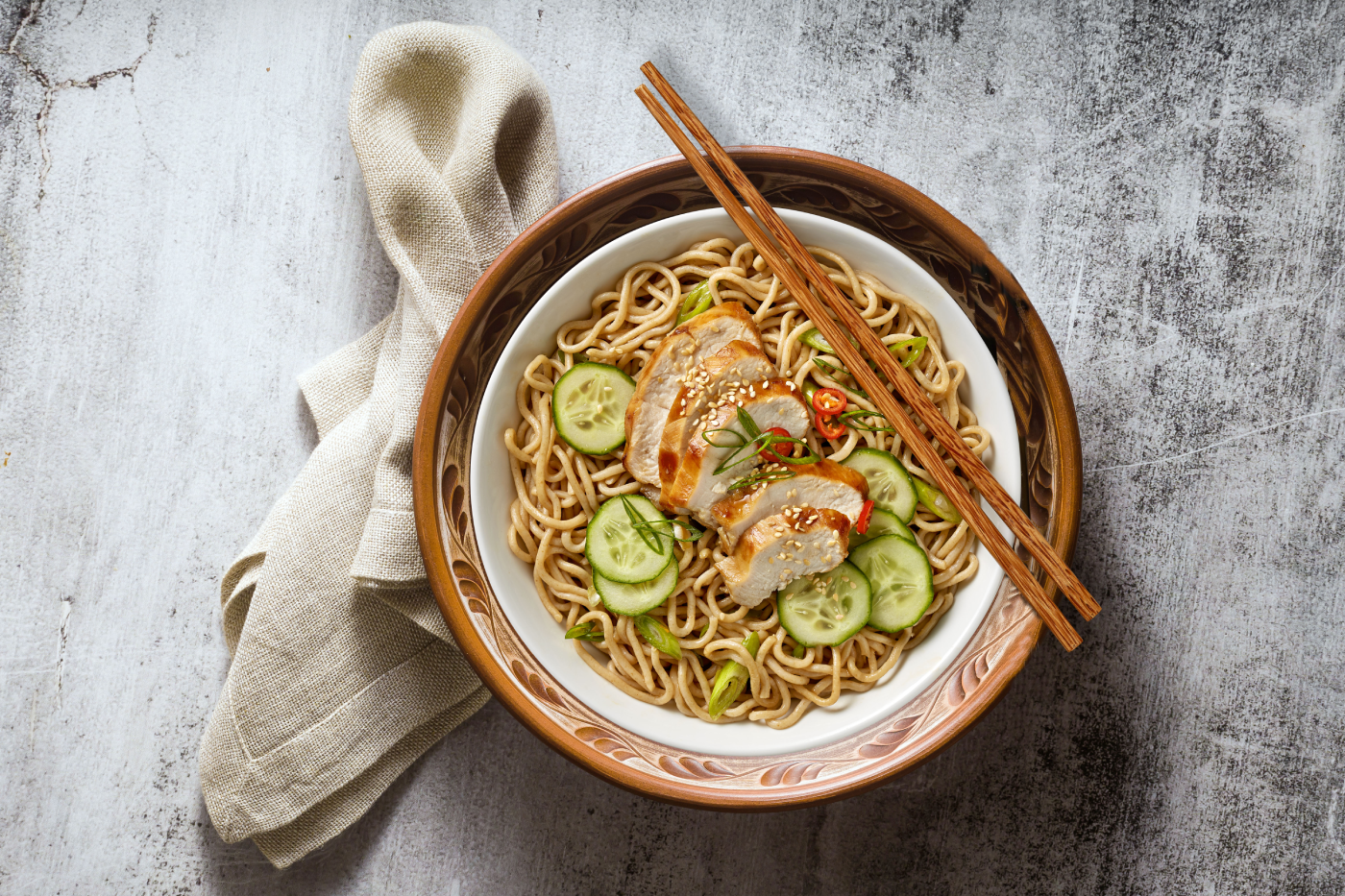 Wokka Noodles Recipe - Teriyaki Chicken with Wholegrain Noodle Salad image 1