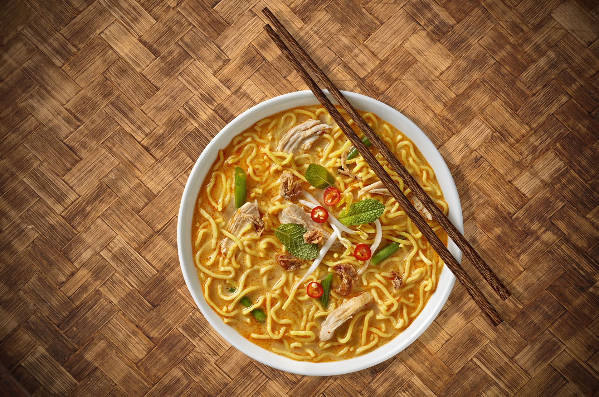 Chicken Laksa with Singapore Noodles